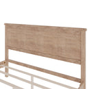 Mid-Century Platform Bed With Headboard And Slat Support, No Box Spring Needed