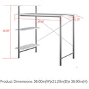 Side Storage Student Desk - White