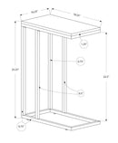 Accent Table, C-Shaped with Tempered Glass - Contemporary & Modern by HouseOfZazla