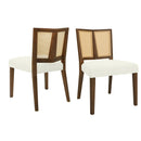 Mid Century Rattan Dining Chair Without Arms Set by HouseOfZazla