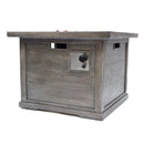 Outdoor Patio Square Gas Burning Mgo Fire Pit, Tank Inside, 40000 Btu