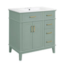 Modern Bathroom Vanity With Sink, Storage Cabinet, Soft Close Doors, Deep & Standard Drawers by HouseOfZazla