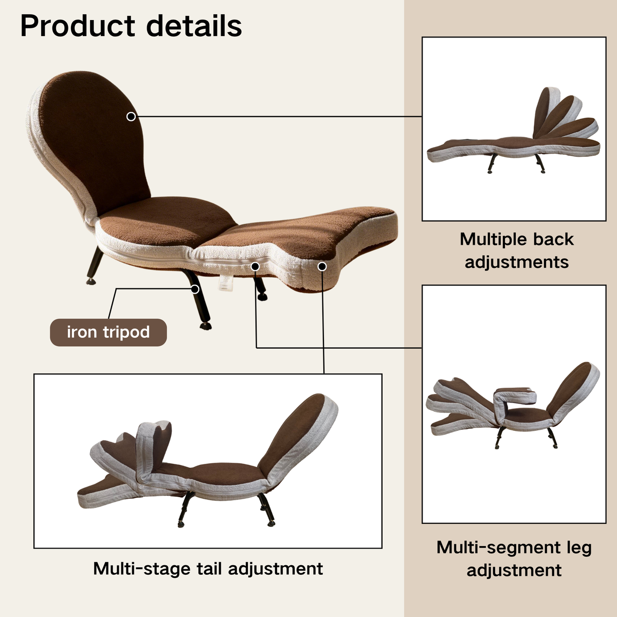 Multi-Functional Foldable Lazy Sofa Chair, photo 6 of 10