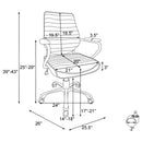 Height Adjustable Swivel Office Chair With Padded Seat And Armrests - Black by HouseOfZazla