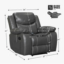 Recliner Chair With Vibration And Heating - Gray by HouseOfZazla
