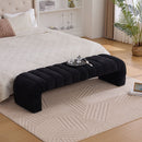 Modern Upholstered Armless Bed Bench With Channel Tufted Design by HouseOfZazla