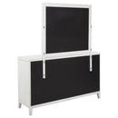 Marielle 6-drawer Dresser with Mirror Distressed White