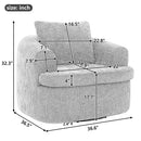 Modern Swivel Barrel Chair With Dual-Layer Cushion by HouseOfZazla