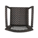 Walker Edison | Outdoor 46" Wicker Barstool (Set of 2), Multi Brown Finish