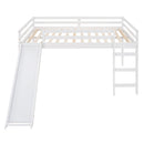 Full Loft Bed With Slide, Multifunctional Design - White by Unique Piece Furniture