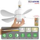 Socket Fan Light 12W Ceiling Fan with Lights Dimmable LED Ceiling Fan with 3 Fan Speed Stepless Brightness and Color Temperature Smart Timer Remote Co