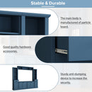 Minimalist Entertainment Wall Unit with Bridge for TVs Up to 75''