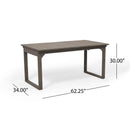 Outdoor Expandable Acacia Wood Dining Table With U-Shaped Leg by HouseOfZazla