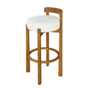 Elise Indoor Wooden Low Back Barstool by HouseOfZazla