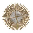 Sunburst Design Wall Mirror Decorative en For Entryway, Modern Living Room - Gold by HouseOfZazla
