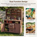 TOPMAX Large Fir Wood Potting Bench with Hutch and Storage by HouseOfZazla