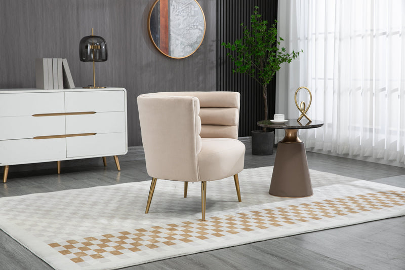 Accent Chair, leisure single chair with Golden feet