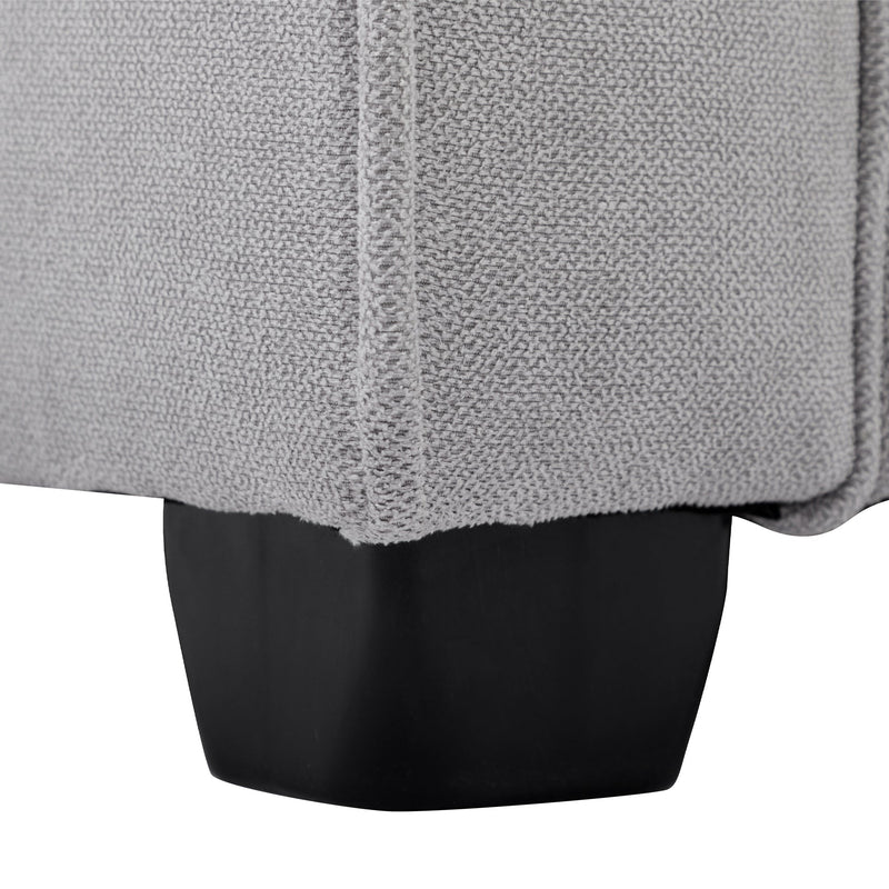 59.4" Loveseat Sofa with Pull-Out Bed Modern Upholstered Couch with Side Pocket for Living Room Office, Grey