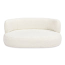Shep - Curved Dog Sofa Bed Medium - Ivory White by HouseOfZazla