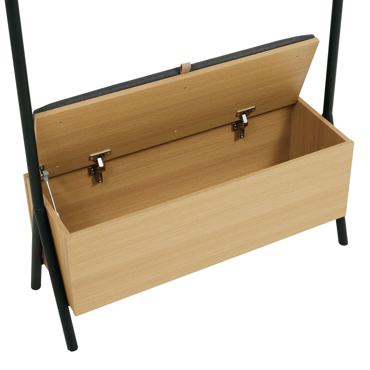 Paloma - Open Hanging Closet With Storage - Light Oak, photo 4 of 11