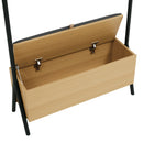 Paloma - Open Hanging Closet With Storage - Light Oak by HouseOfZazla