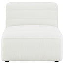 Bonnie - Upholstered Armless Chair With Channel Tufting - Ivory