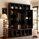 U-Can Farmhouse Entryway Storage Cabinet Coat Closet