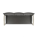 Outdoor Acacia Wood Wicker 3 Seater Sofa