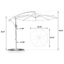Best Choice Products 10ft Offset Hanging Market Patio Umbrella