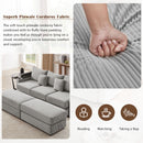 Modern Style Loveseat Sofa Sectional Sofa Couch With Storage Space, A Movable Ottoman, Two USB Ports, Two Cup Holders, A Phone Holder For Living Room by HouseOfZazla