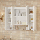 Bathroom Cabinet With 5 Adjustable Shelves, Wall-Mounted, White by HouseOfZazla