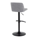 Toriano - Contemporary Adjustable Bar Stool With Rounded T Footrest (Set of 2) by HouseOfZazla