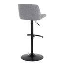 Toriano - Contemporary Adjustable Bar Stool With Rounded T Footrest (Set of 2) by HouseOfZazla