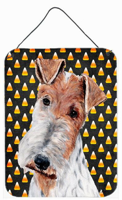 Wire Fox Terrier Candy Corn Halloween Wall or Door Hanging Prints SC9652DS1216