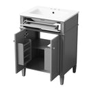 Bathroom Vanity With 2 Doors And Tip Out Drawer, Soft Closing Hinges by HouseOfZazla