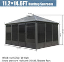 11.2x14.6FT Aluminum Hardtop Gazebo