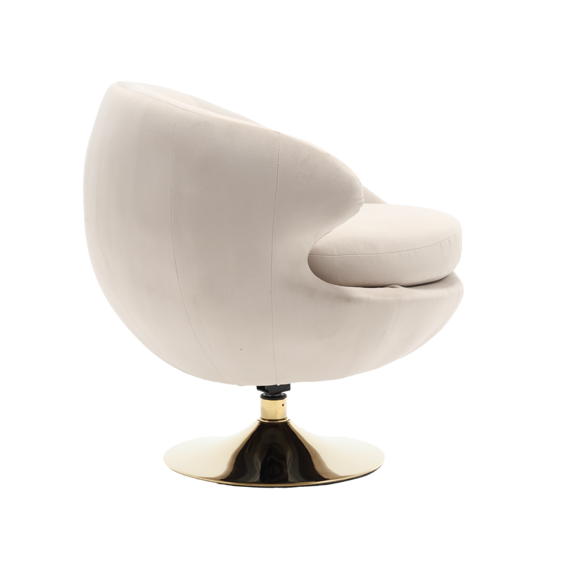 360 Degree Swivel Cuddle Barrel Accent Chairs, Round Armchairs with Wide Upholstered, Fluffy Fabric Chair for Living Room, Bedroom, Office, Waiting Rooms