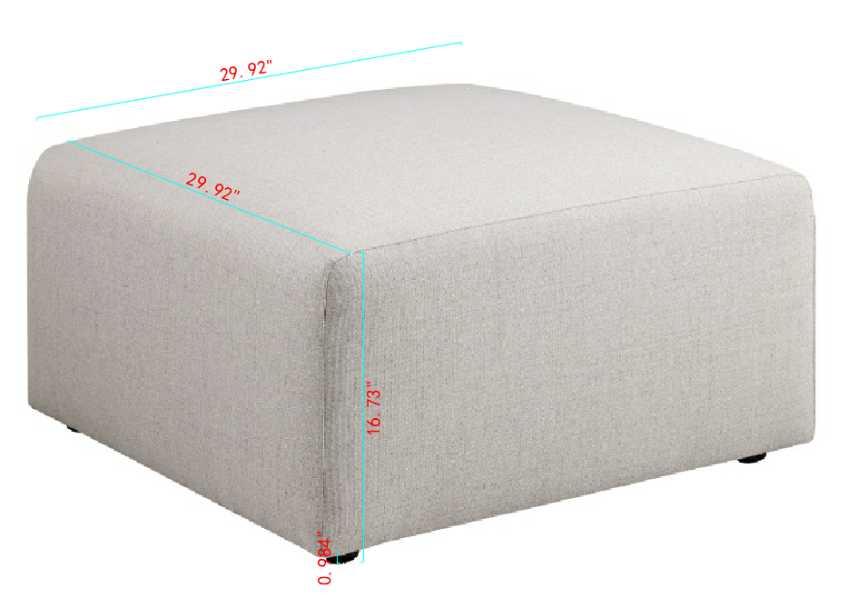 No Assembly Required Black Sofa Ottoman, photo 6 of 6