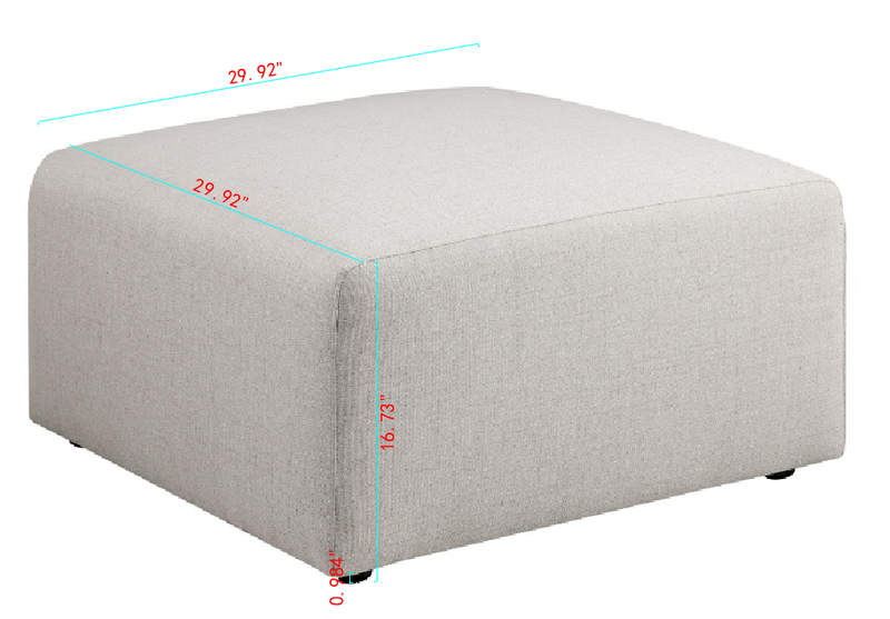 No Assembly Required Black Sofa Ottoman, photo 6 of 6