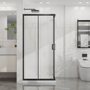 Corner Shower Enclosure With Sliding Door - Matte Black by HouseOfZazla