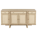 Kailani 4-door Cane Sideboard Buffet Cabinet Beige Oak