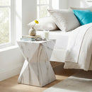Modern Geometric MGO Side Table - Hourglass Accent Table