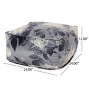 Hazel - Large Square Pouf With Flower Print by Unique Piece Furniture