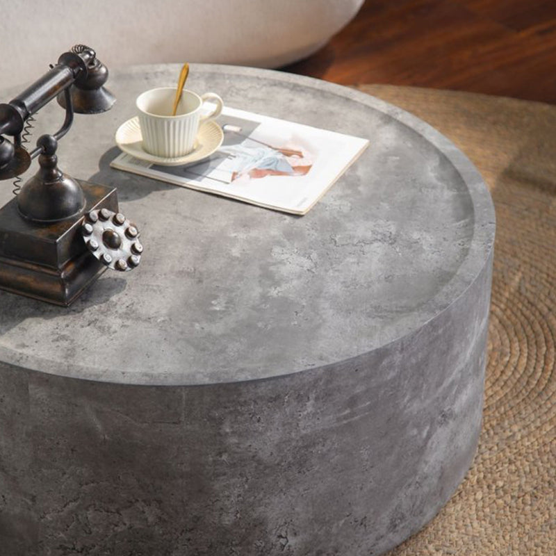 31.5" Round Coffee Table with Faux Concrete Finish, photo 3 of 7