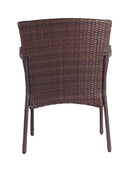 3 Pieces Outdoor Seating Group Furniture, PE Rattan Patio Furniture, Wicker Patio Chairs Set, Patio Bistro Sets, Outdoor Conversation Sets - Brown