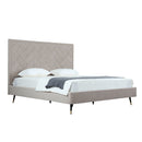 Crosby - Bed With Upholstered Headboard And Slats by HouseOfZazla