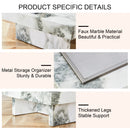 A modern and practical coffee table, black and white in imitation marble pattern, made of MDF material. The fusion of elegance and natural fashion 31.4"x 31.4"x 12 "