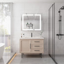 36" X 30" Medicine Cabinet With LED Vanity Mirror, Anti-Fog Recessed Or Surface Mount Bathroom Double Door Large Storage 3000K~6000K Bright Lighted Aluminum Storage Cabinet With Touch Switch - Silver by HouseOfZazla