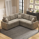 L-Shape Sofa Bed Pull-Out Sleeper Sofa With Wheels, USB Ports, Power Sockets For Living Room by HouseOfZazla