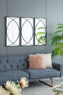 Rectangular Wall Mirrors With Frame, Home Decor For Living Room Bedroom Entryway - Black by HouseOfZazla